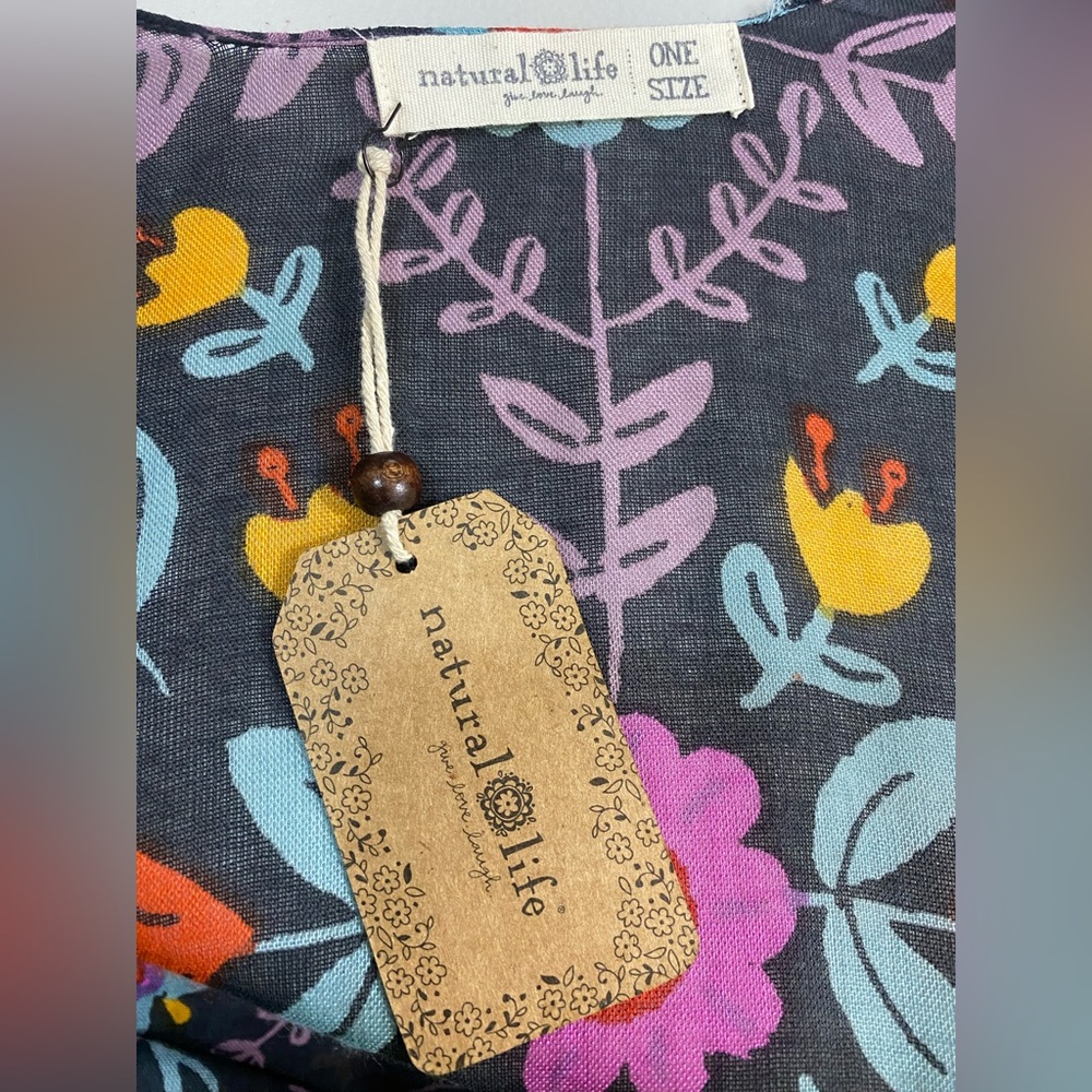 NWT Natural Life  Nandita Tassel Floral Kimono One Size - Picture 9 of 13